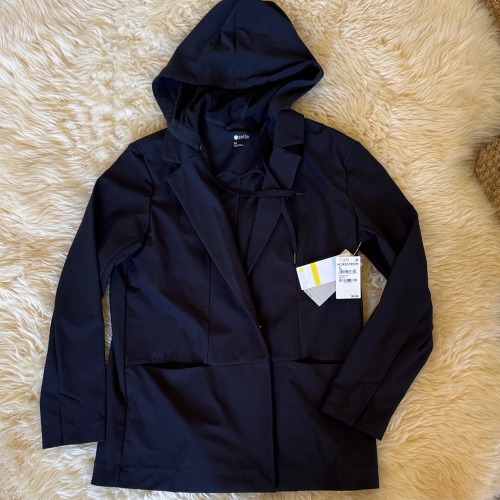 Zella All Day Black Hooded Blazer Jacket Women’s M